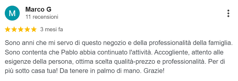 Recensione clienti Centro Ottico Bovesano